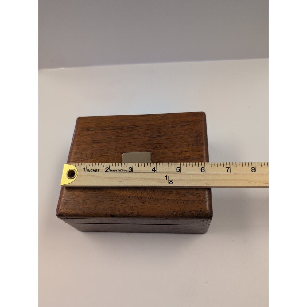 Vintage Decatur Indust. Deco Genuine Walnut Cigarette Humidor W/ Removable Divid - Picture 10 of 14